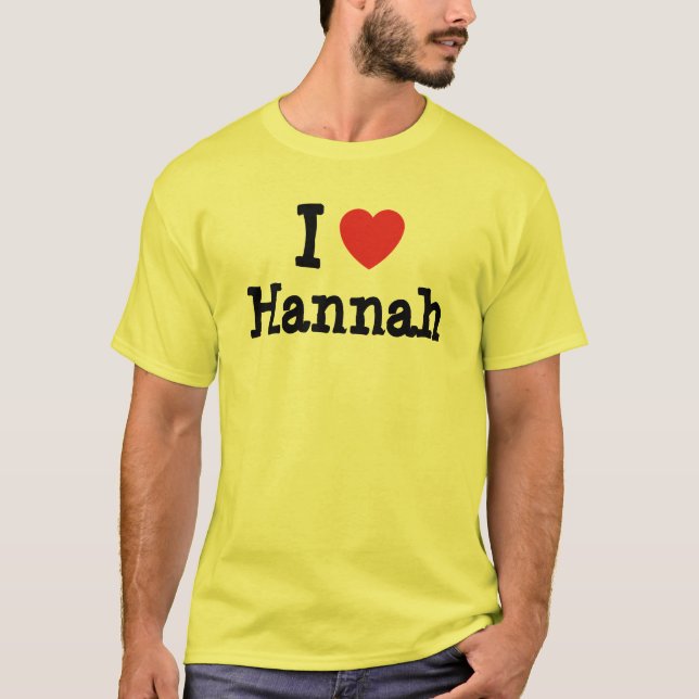 J'aime le coeur de Hannah T-Shirt (Devant)