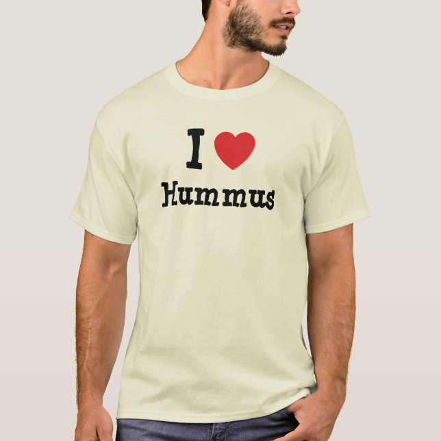 J'aime le coeur de Hummus T-Shirt (Devant)