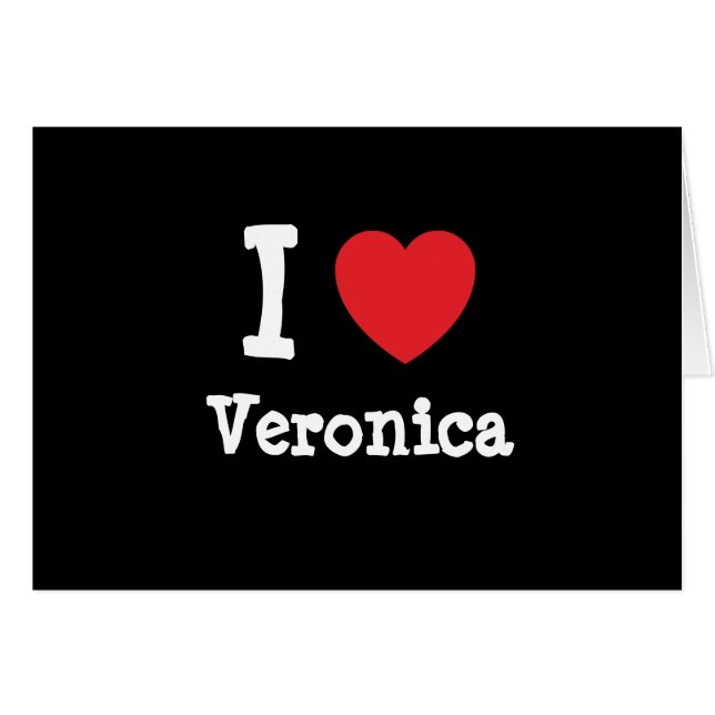 J'aime le coeur de Veronica T-Shirt (Devant horizontal)