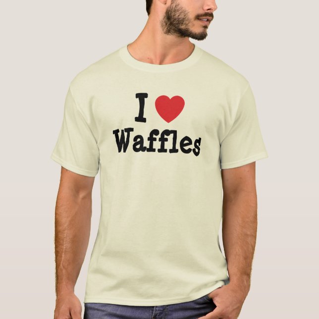J'aime le coeur de Waffles T-Shirt (Devant)