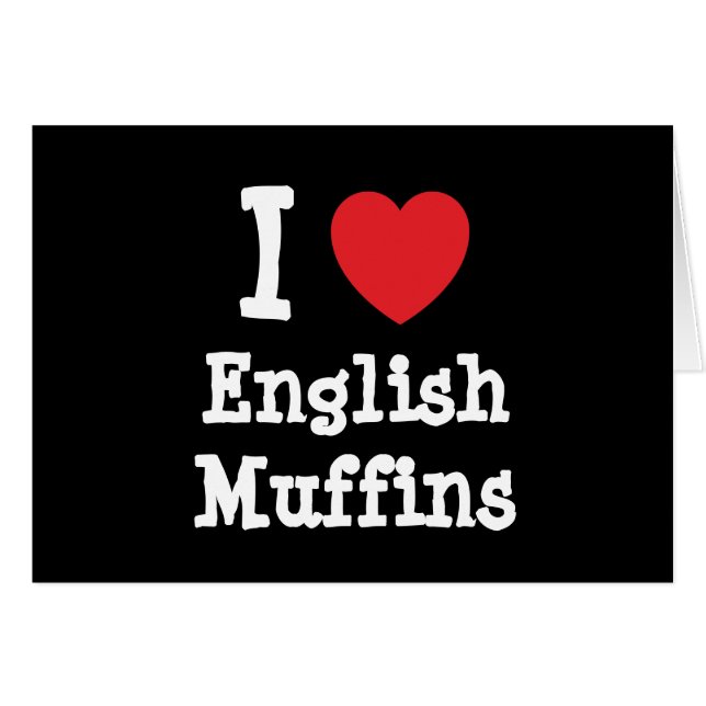 J'aime le coeur des muffins anglais T-Shirt (Devant horizontal)