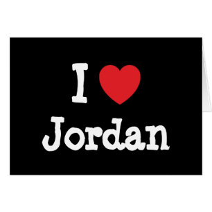 J'aime le coeur Jordan personnalisé