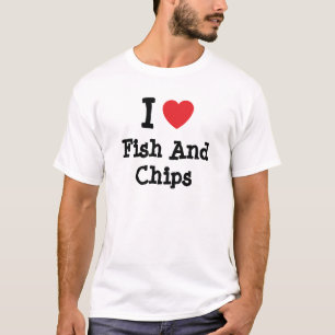 J'aime le coeur Poisson et chips T-shirt