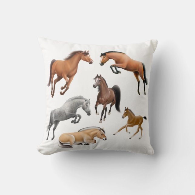J'aime le coussin de chevaux (Recto)