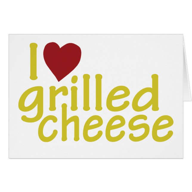 J'aime le fromage grillé (Devant horizontal)
