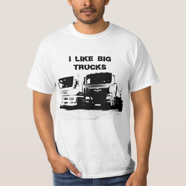J'aime le grand T-shirt de camions (Devant)