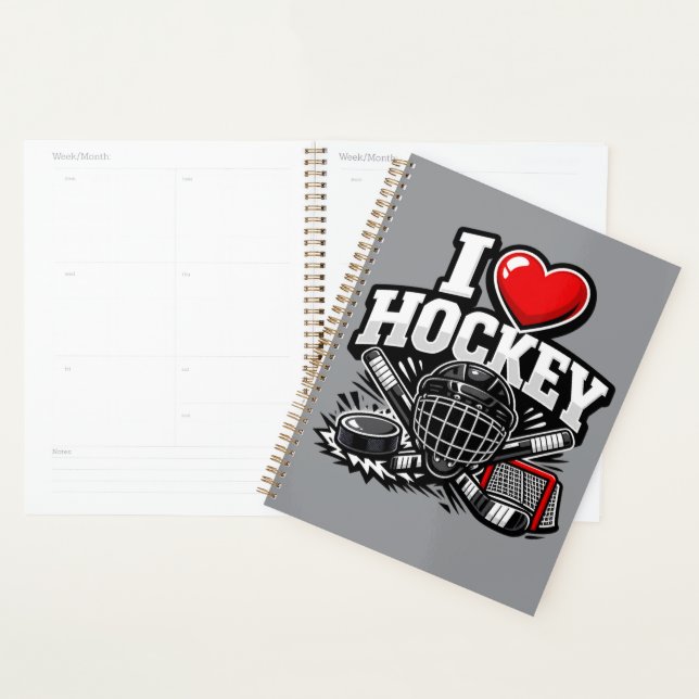 j'aime le hockey  (Devant avec enveloppe)