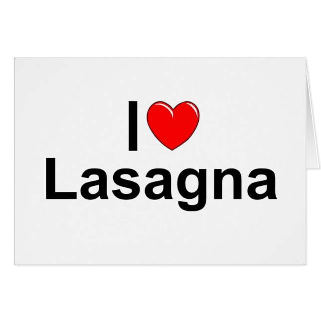J'aime le lasagne (de coeur) (Devant horizontal)