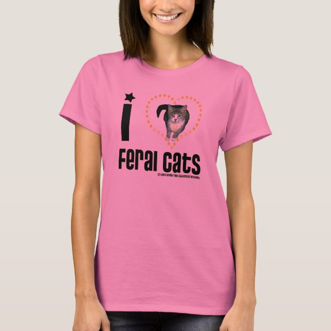 J'aime le long T-shirts de douille de dames (Devant)