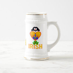 ♫♥J'aime le mug à bière en forme de couronne de tr