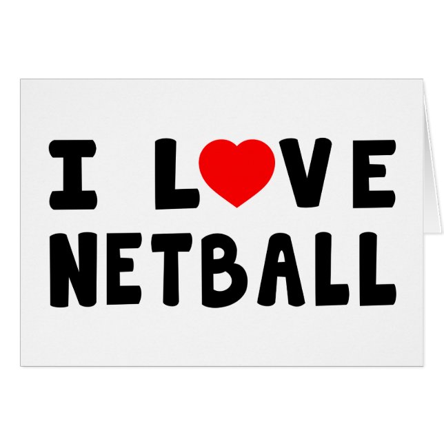 J'aime le net-ball (Devant horizontal)
