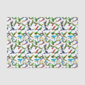 J'aime le papier de soie de soie de perroquets