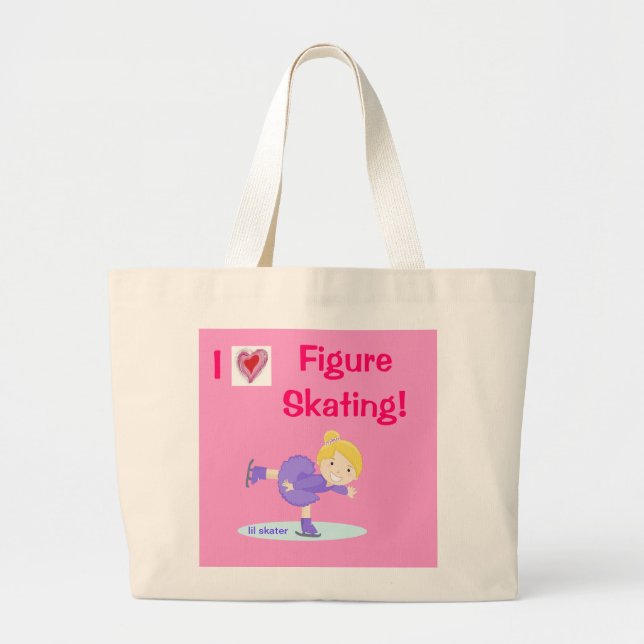 J'aime le patinage artistique ! sac fourre-tout (Devant)