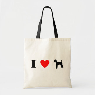 J'aime le sac de terriers d'Airedale