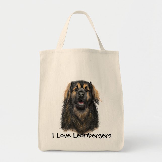 J'aime le sac fourre-tout à Leonbergers (Devant)