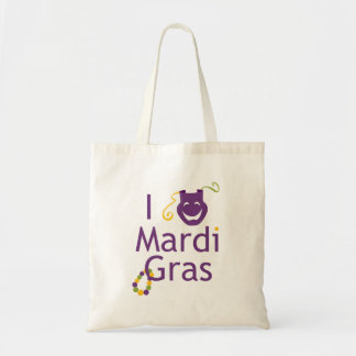 J'aime le sac fourre-tout à perle de mardi gras