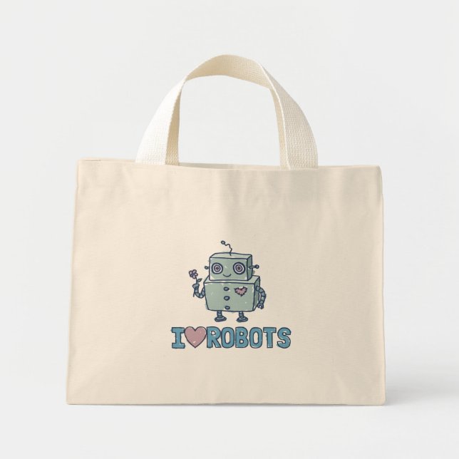 J'aime le Sac fourre-tout des robots (Devant)