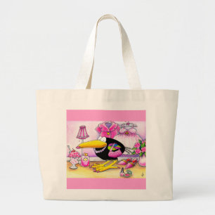 J'aime le sac fourre-tout ROSE à corneille