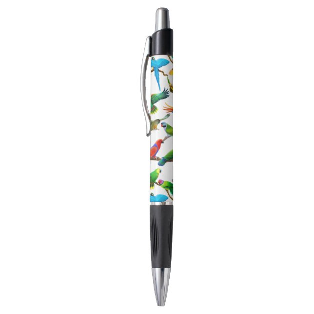 J'aime le stylo coloré de perroquets (Haut (Vertical))