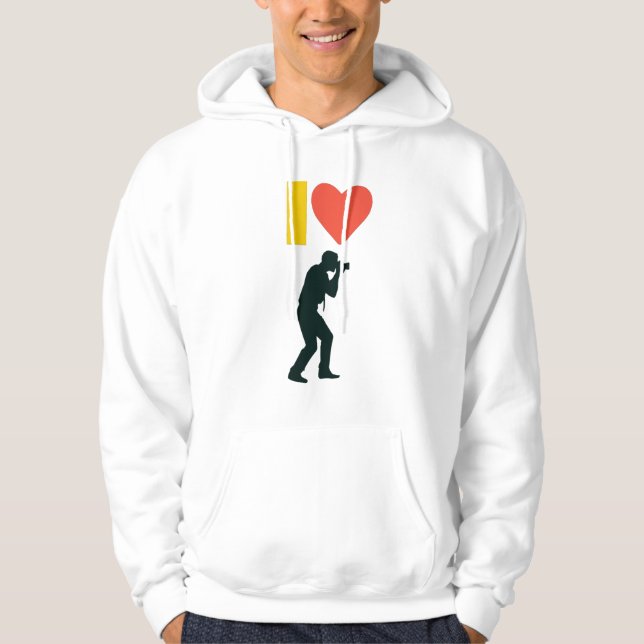 J'aime le Sweat - shirt à capuche (Devant)