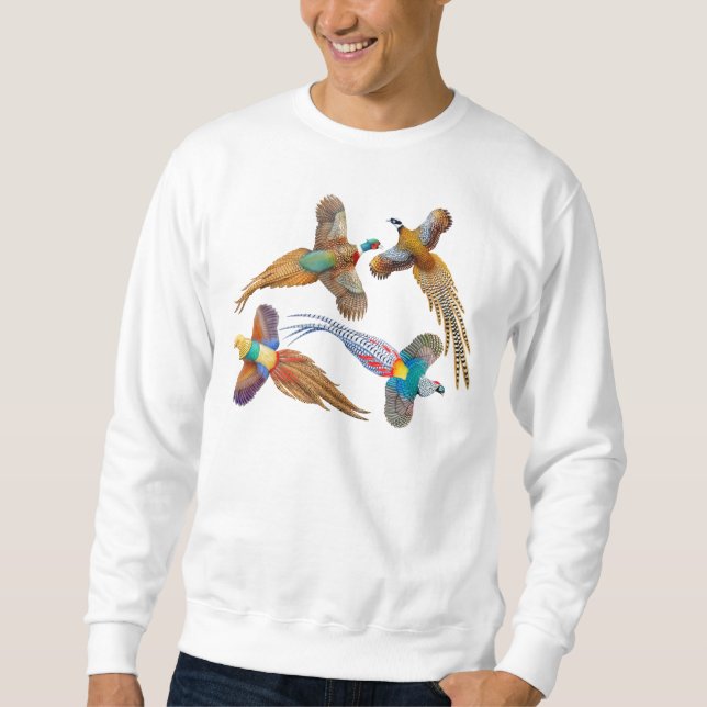 J'aime le sweatshirt de faisans (Devant)