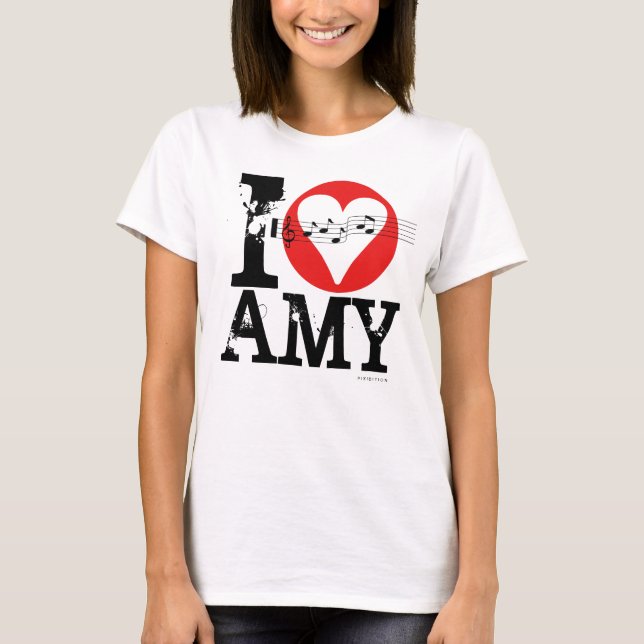 J'aime le T-shirt 1 d'Amy (Devant)