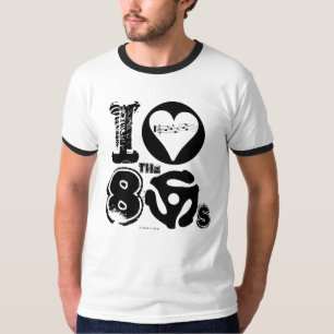 J'aime le T-shirt 45 t/mn de musique des années 8