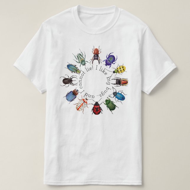 J'Aime Le T-shirt Big Bugs-Beetle Circle (Design devant)