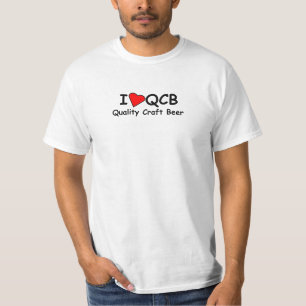 J'aime le T-shirt blanc de QCB (bière de métier