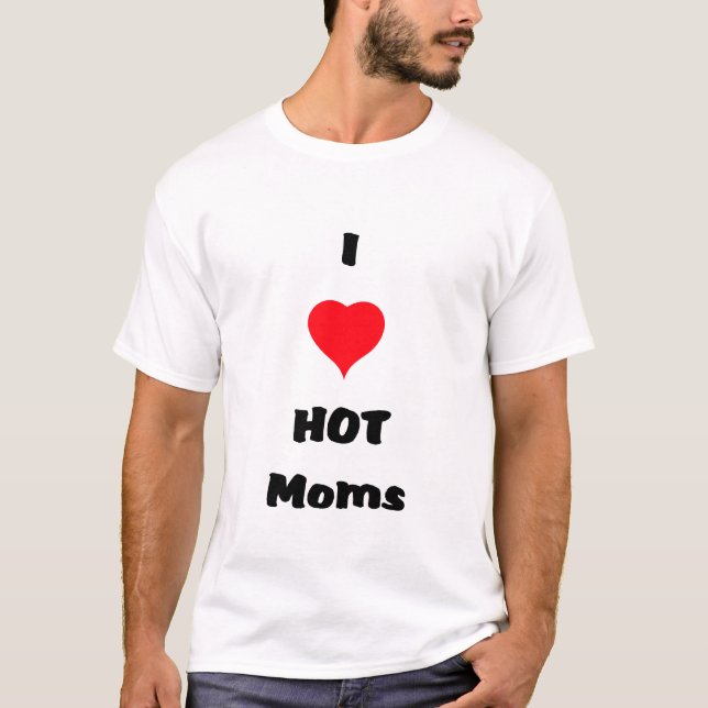 J'aime le T-shirt CHAUD de MAMANS (Devant)