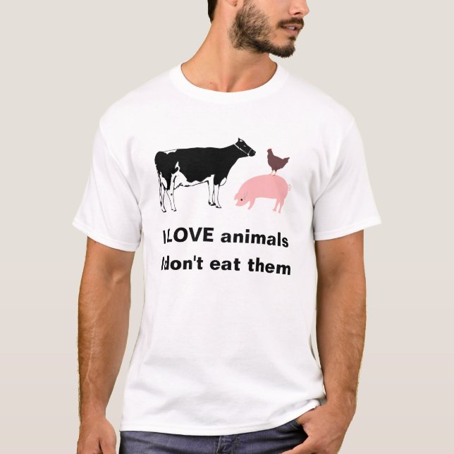 J'aime le T-shirt d'animaux (Devant)