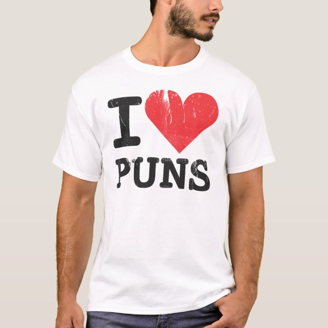 J'aime le T-shirt de base de calembours (Devant)
