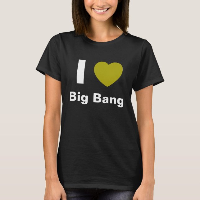 J'aime le T-shirt de Big Bang (le noir) (Devant)