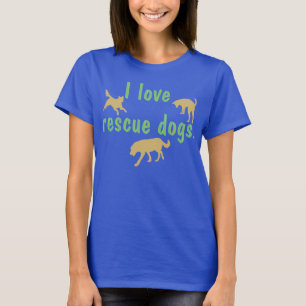 J'aime le T-shirt de chiens de délivrance