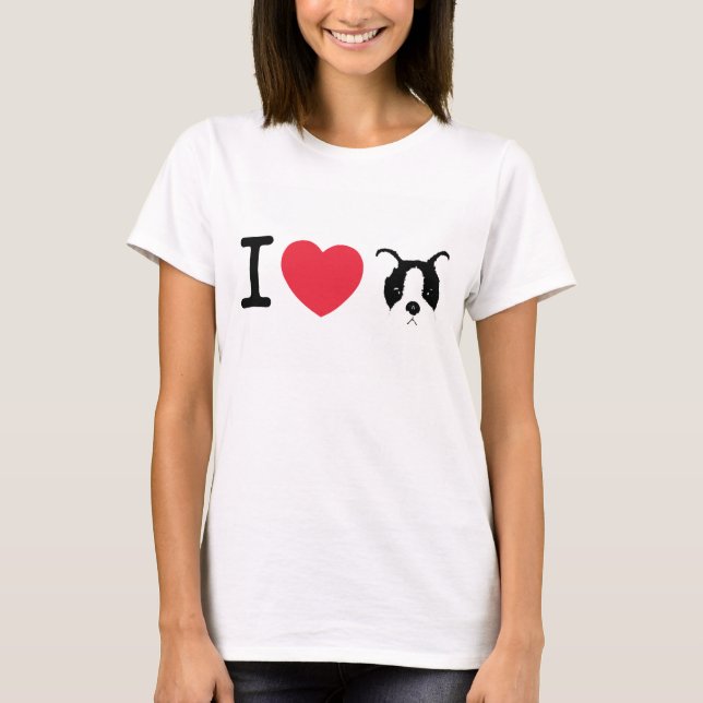 J'aime le T-shirt de chiot (Devant)