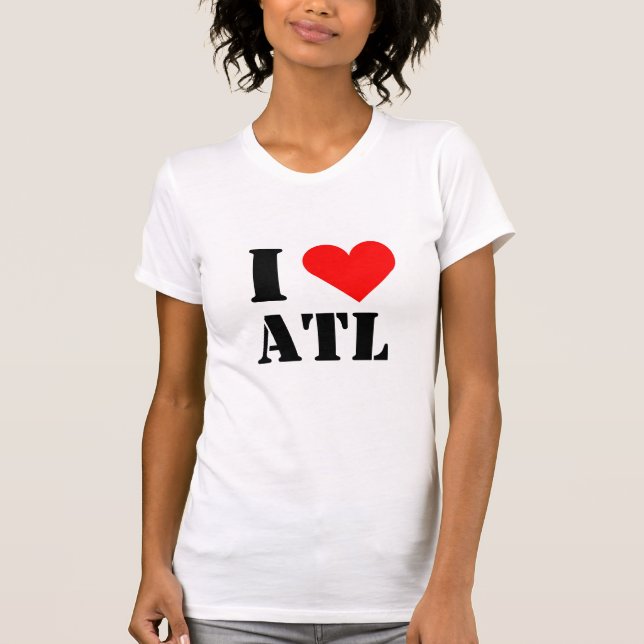 J'aime le T-shirt de coeur d'ATL (Devant)