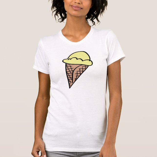 J'aime le T-shirt de crème glacée (Devant)