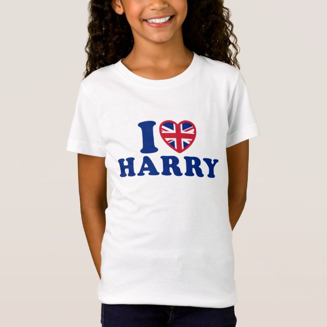 J'aime le T-shirt de filles de Harry (Devant)