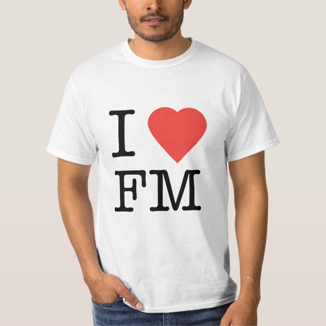 J'aime le T-shirt de FM (Devant)