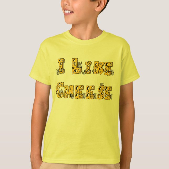 J'aime le T-shirt de fromage (Devant)