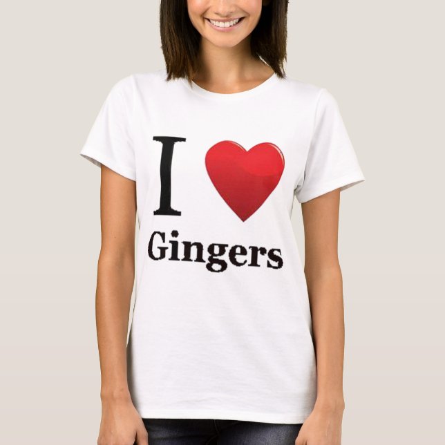 J'aime le T-shirt de gingembres (Devant)