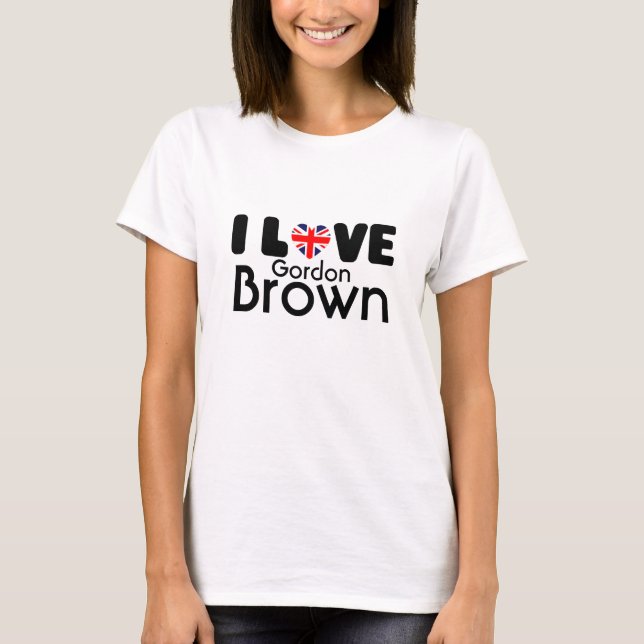 J'aime le T-shirt de Gordon Brown | (Devant)