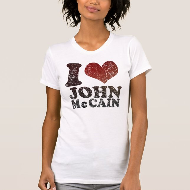 J'aime le T-shirt de John McCain (Devant)