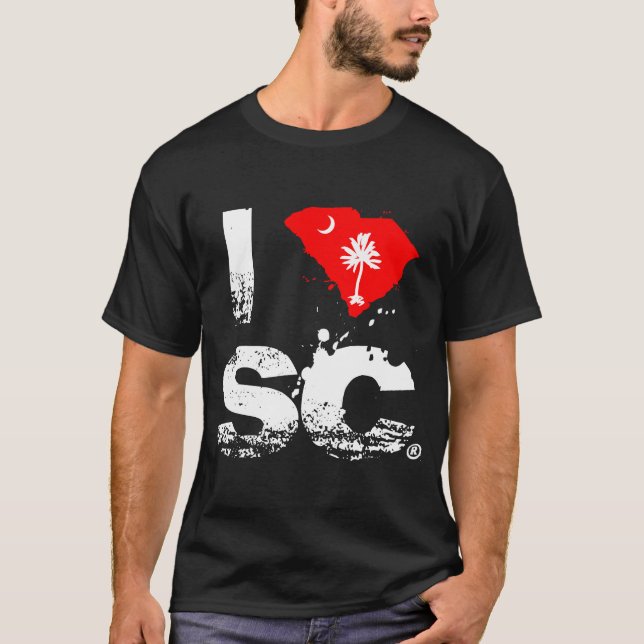 J'aime le T-shirt de la Caroline du Sud (Devant)