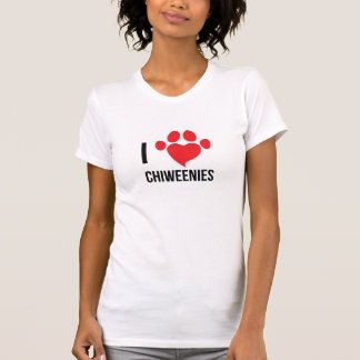 J'AIME le T-shirt de la femme de CHIWEENIES