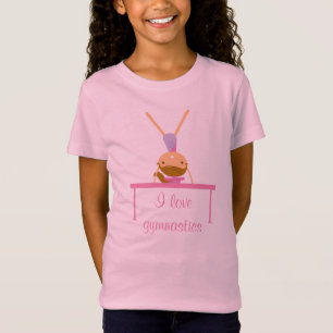 J'aime le T-shirt de la fille mignonne de faisceau