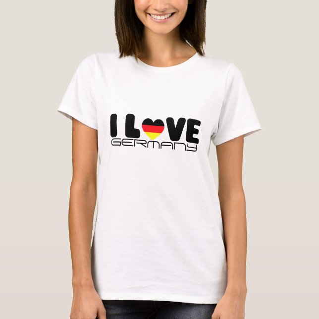 J'aime le T-shirt de l'Allemagne | (Devant)