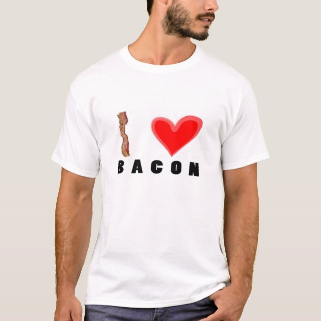 J'aime le T-shirt de lard (Devant)