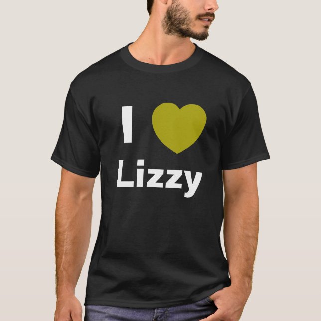 J'aime le T-shirt de Lizzy (le noir) (Devant)