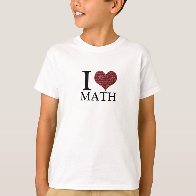 J'aime le T-shirt de maths (Devant)